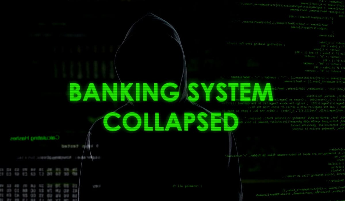 hacker, banking system collapsed